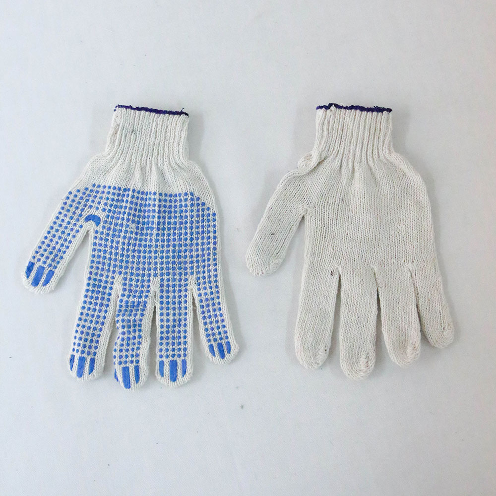Трикотажные перчатки с точечным ПВХ покрытием