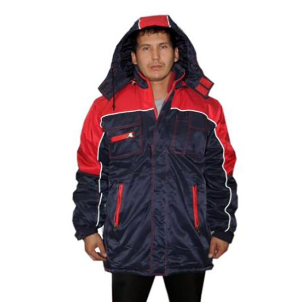 Куртка утепленная «Лидер» темно-синяя с красной отделкой Куртка утепленная «Лидер» темно-синяя с красной отделкой