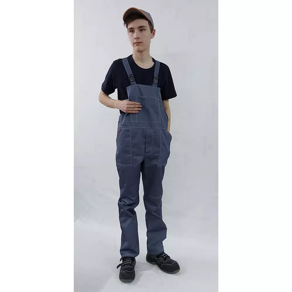 Костюм летний (серо-светло-серый) с полукомбинезоном