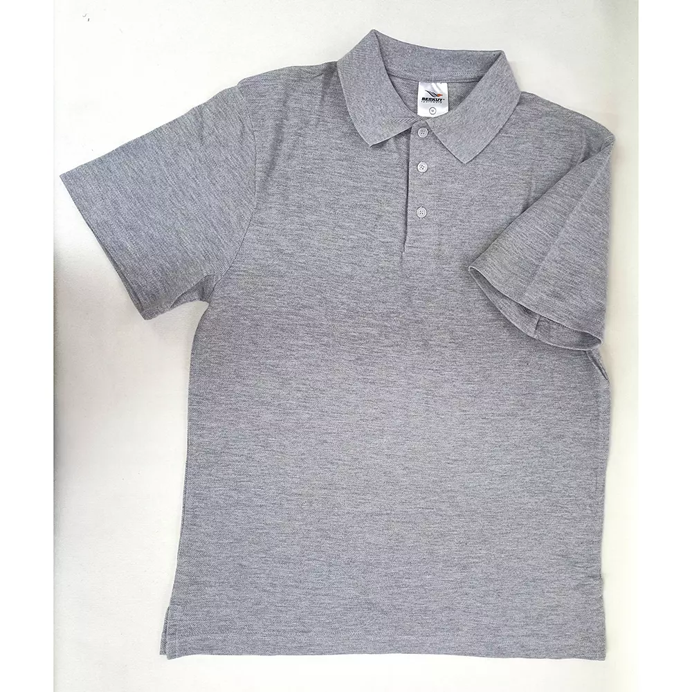 Футболка «Поло» меланж (серая)