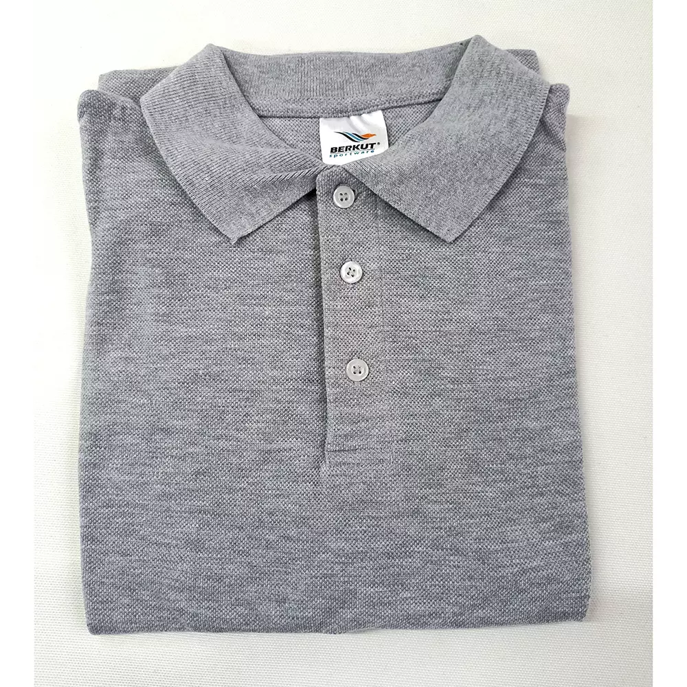 Футболка «Поло» меланж (серая)