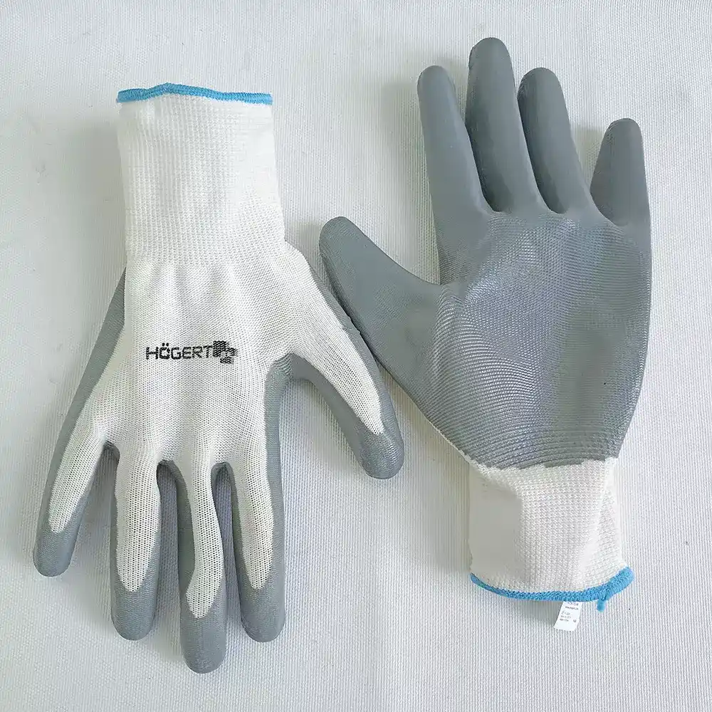 Перчатки «Glan» белые с серым