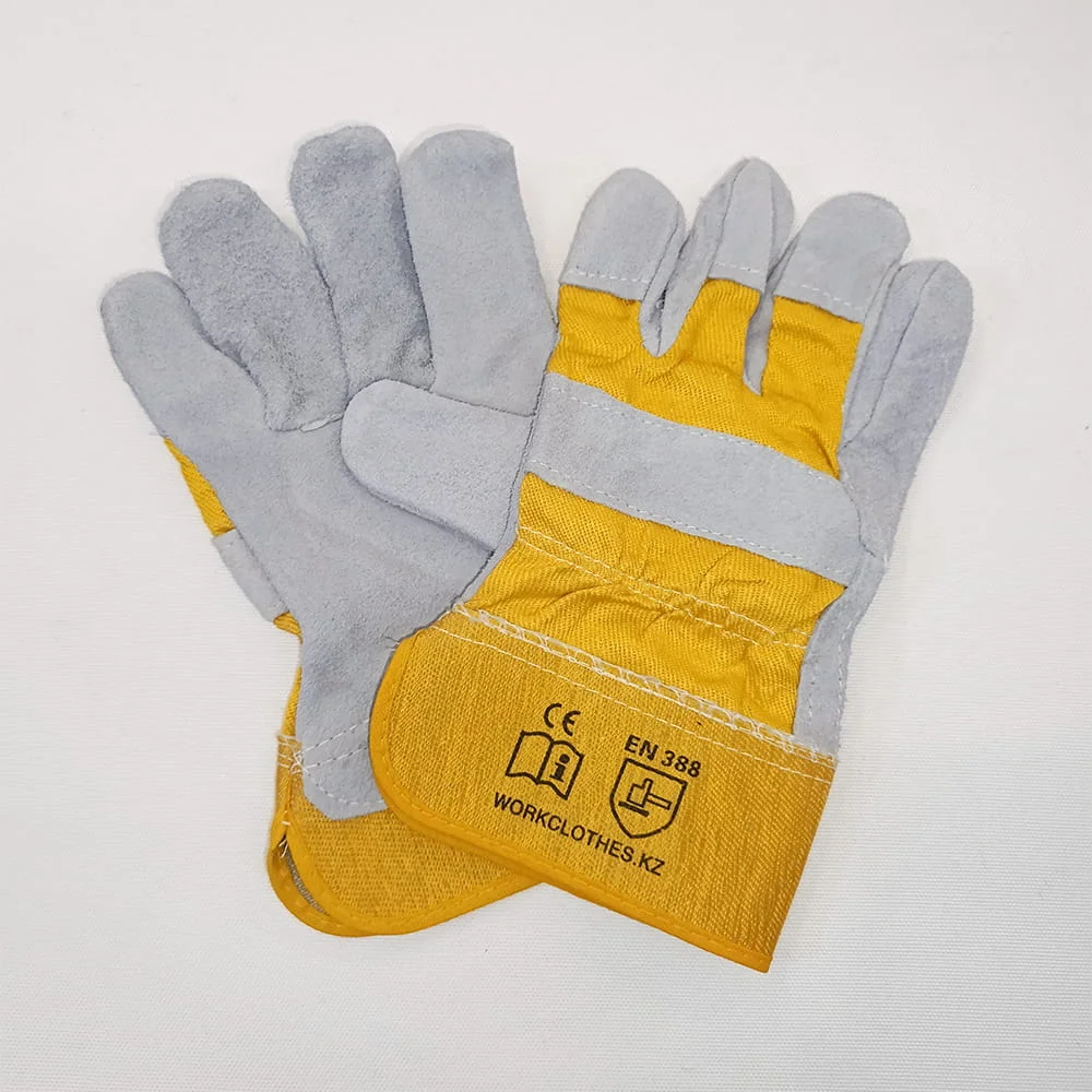 Перчатки спилковые комбинированные
