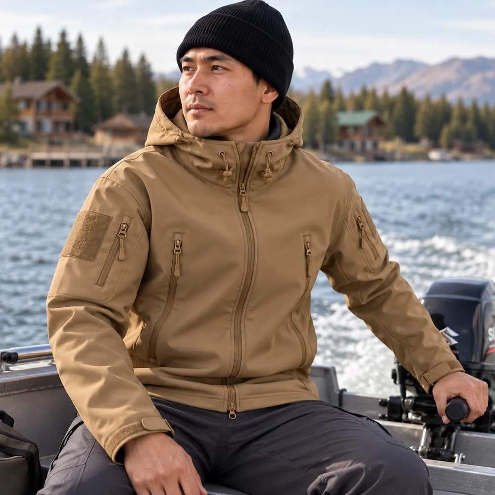 Куртка демисезонная Softshell бежевая