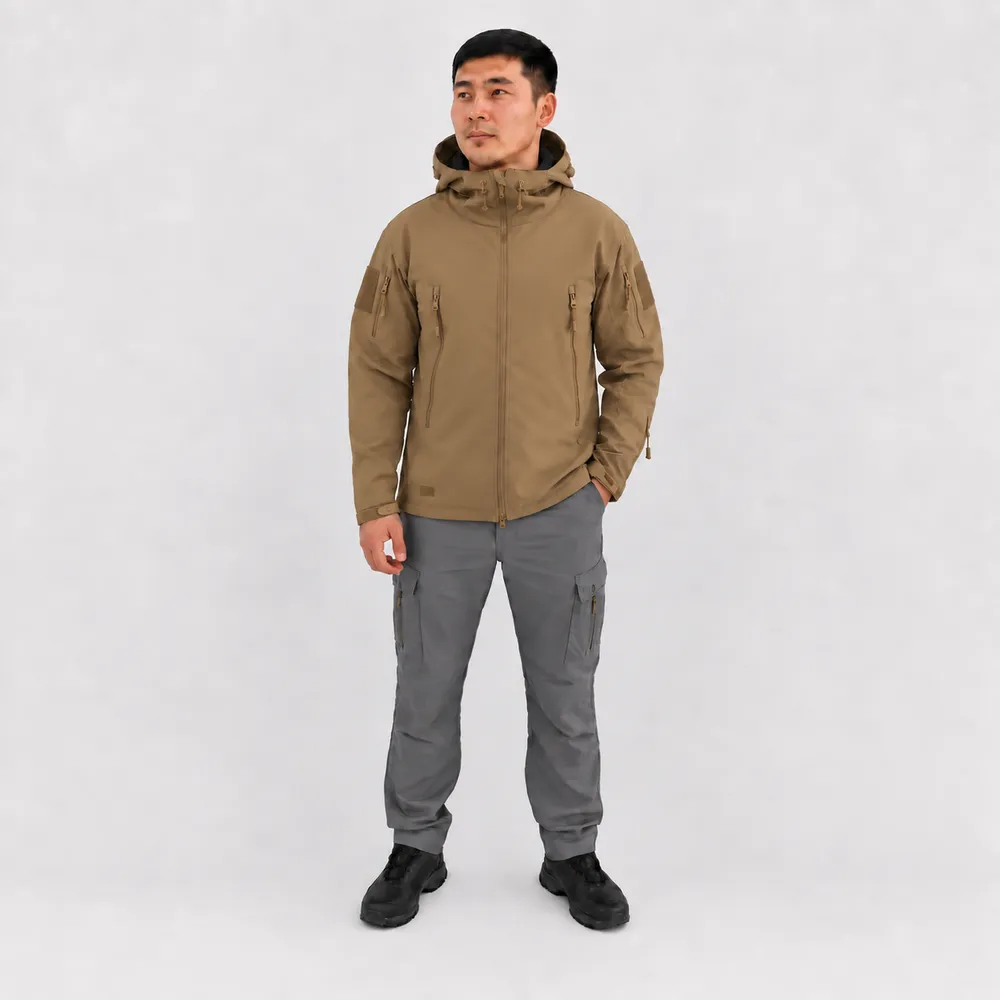Куртка демисезонная Softshell бежевая